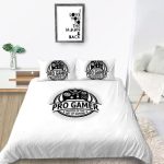 Gamer Creative Fashionable White Duvet Cover Gamepad Queen Bed & Pillow Sheet