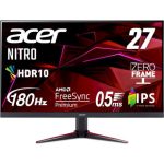 Acer Nitro VG270 Gaming Monitor, 27" FHD IPS Display, 180Hz Refresh Rate, Up to 0.5ms Response Time, AMD FreeSync Premium Technology, ZeroFrame Design, 2xHDMI/DP Ports, Black