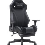 Gamax Gaming Chair model BS-7012 with Foot Rest - Black ( Installation not included )