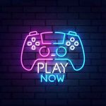Gaming Neon Sign" Play Now Logo "