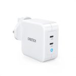 Choetech 100W Dual USB C Port Charger - with CC Cable - White