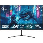 Sharx Jaws 24Q180I 24" QHD, 180Hz Refresh rate, 0.3ms Response Time, HDMI 2.1, IPS Flat Gaming Monitor